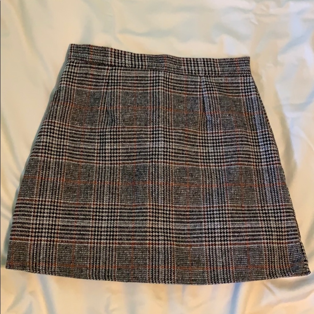Plaid mini skirt